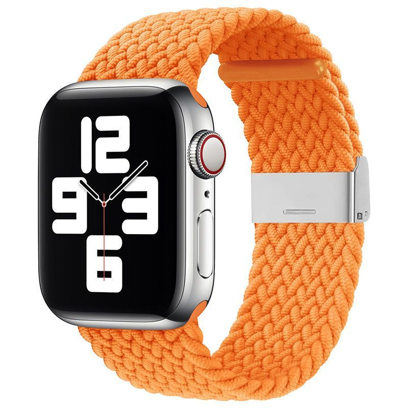 Ilike Siksniņa iLike Apple Watch 42/44/45mm Braided Fabric Strap Orange