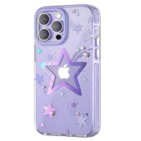 Kingxbar Aizmugurējais vāciņš Kingxbar Apple iPhone 14 Pro Max Heart Star Series case Purple