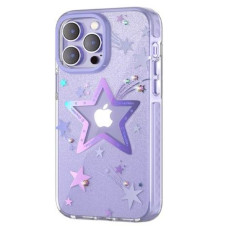 Kingxbar Aizmugurējais vāciņš Kingxbar Apple iPhone 14 Pro Max Heart Star Series case Purple