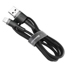 Baseus Kabelis Baseus  Baseus Cafule Cable durable nylon cable USB / Lightning QC3.0 2.4A 1M black-gray (CALKLF-BG1)