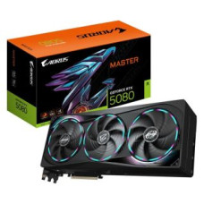 Gigabyte Grafiskās karte / Video kartes Gigabyte  Graphics Card||NVIDIA GeForce RTX 5080|16 GB|GDDR7|256 bit|PCIE 5.0 16x|GPU 2617 MHz|Dual Slot Fansink|1xHDMI|3xDisplayPort|GV-N5080AORUSM-16GD1.0