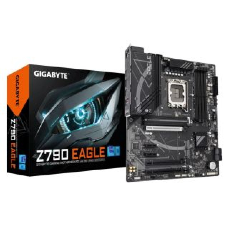 Gigabyte Pamatplate Intel procesorsiem Gigabyte  Mainboard||Intel Z790|LGA1700|ATX|Memory DDR5|Memory slots 4|3xPCI-Express 3.0 1x|1xPCI-Express 4.0 4x	|1xPCI-Express 5.0 16x|3xM.2|1xHDMI|1xDisplayPort|6xUSB 2.0|6xUSB 3.2|1xUSB-C|1xPS/2|1xOptical S/PDIF|1