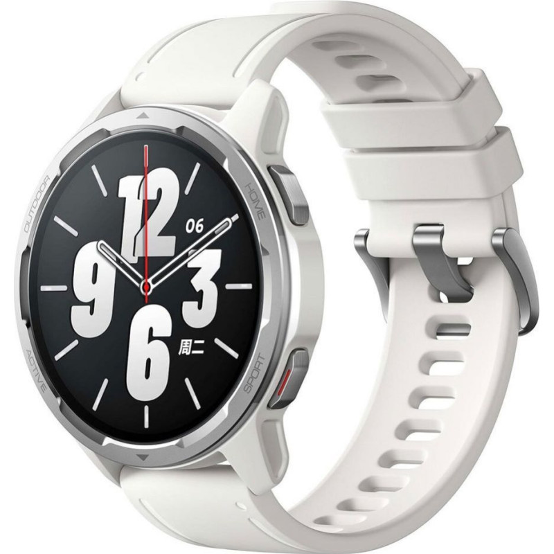 Xiaomi Viedpulksteni Xiaomi  S1 Active GL Smart watch, NFC, GPS (satellite), AMOLED, Touchscreen, Heart rate monitor, Activity monitoring 24/7, Waterproof, Bluetooth, Wi-Fi, Moon White