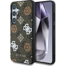 Guess Aizmugurējais vāciņš Guess Samsung Galaxy S25 Etui 4G Printed Colored Peony Pattern MagSafe Brown