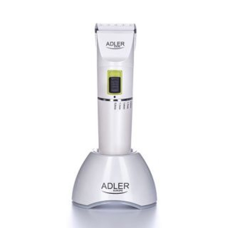 Adler Matu trimmeris Adler  Hair clipper AD 2827 Cordless or corded, Number of length steps 4, White
