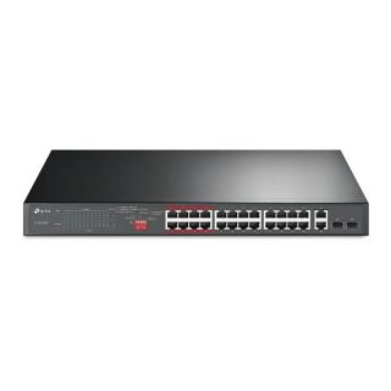 Tp-Link Nevadāms centrmezgls TP-Link  Switch||TL-SL1226P|Desktop/pedestal|24x10Base-T / 100Base-TX|2x10Base-T / 100Base-TX / 1000Base-T|PoE+ ports 24|TL-SL1226P
