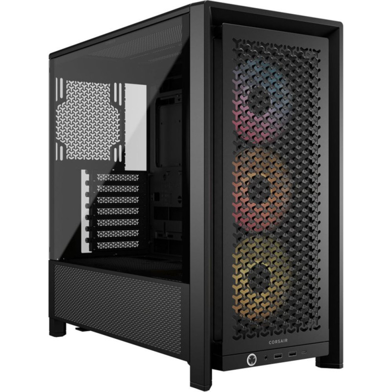 Corsair Datoru korpusi Corsair  PC Case | Frame 4000D RS ARGB Modular | Black | Mid-Tower | Power supply included No