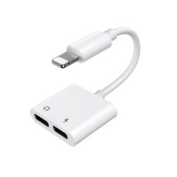 Joyroom Parveidotājs Joyroom Apple Apple 3.5mm Audio Power Converter And Lightning Port White