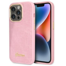 Guess Aizmugurējais vāciņš Guess Apple iPhone 14 Pro Max 6.7 hardcase Croco Collection Pink