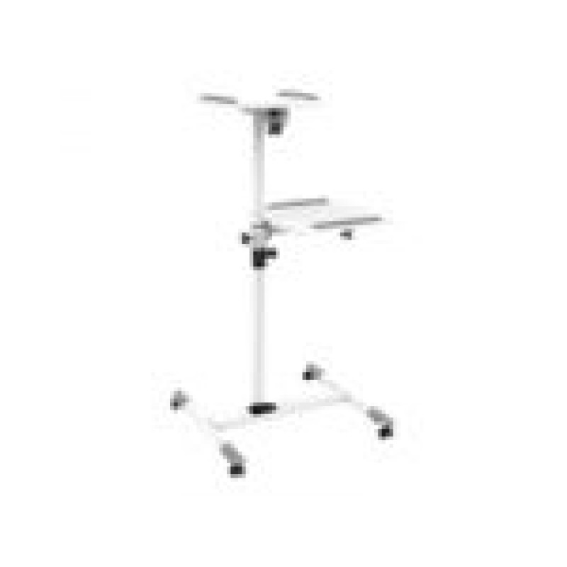 Techly Cita datorprece Techly  Universal projector / notebook trolley with two shelves White