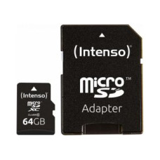 Intenso Cita datorprece Intenso  MEMORY MICRO SDXC 64GB C10/W/ADAPTER 3413490