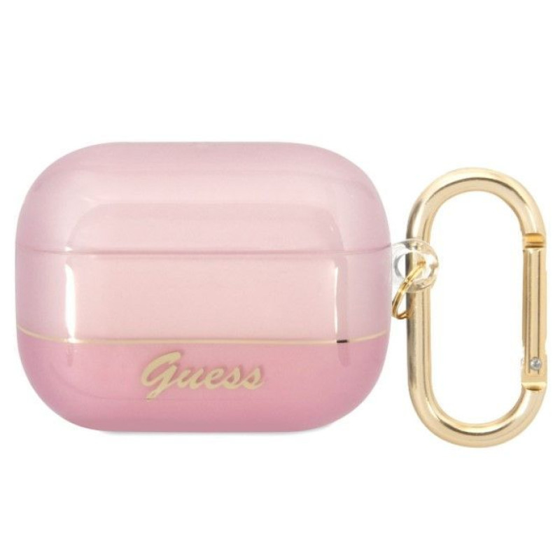Guess Maciņš austiņām Guess Apple AirPods Pro Translucent Case Pink