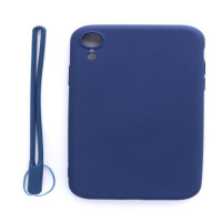 Evelatus Aizmugurējais vāciņš Evelatus Apple iPhone XR Soft Touch Silicone Case with Strap Dark Blue