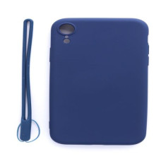 Evelatus Aizmugurējais vāciņš Evelatus Apple iPhone XR Soft Touch Silicone Case with Strap Dark Blue