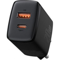 Baseus Adapteris Baseus  Baseus Compact fast charger USB / USB Type C 20W 3A Power Delivery Quick Charge 3.0 black (CCXJ-B01)