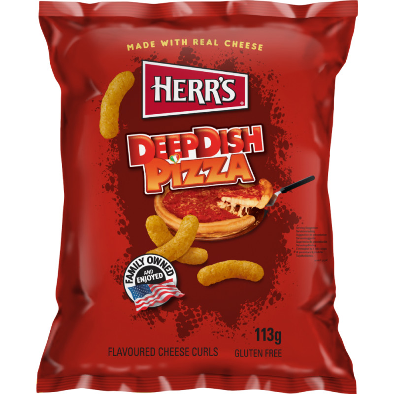 Herr's kukurūzas uzkodas ar picas garšu 113g