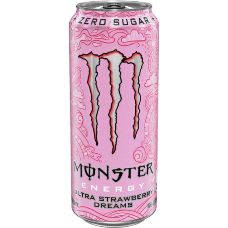 MONSTER Zero Ultra Strawberry Dreams enerģijas dzēriens 500ml