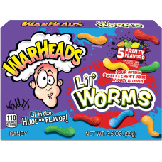 Warheads Lil Worms želejas konfektes 99g