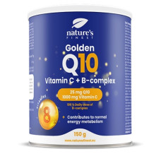 Nature's finest Q10 + B-komplex + vitamin C. Unikāla metabolisma un imunitātes stiprināšanas formula - ar Konezīmu Q10, C un B grupas vitamīniem. Bez cukura. 150g