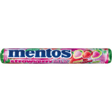 Mentos Strawberry košlājamās konfektes ar zemeņu garšu 37.5g