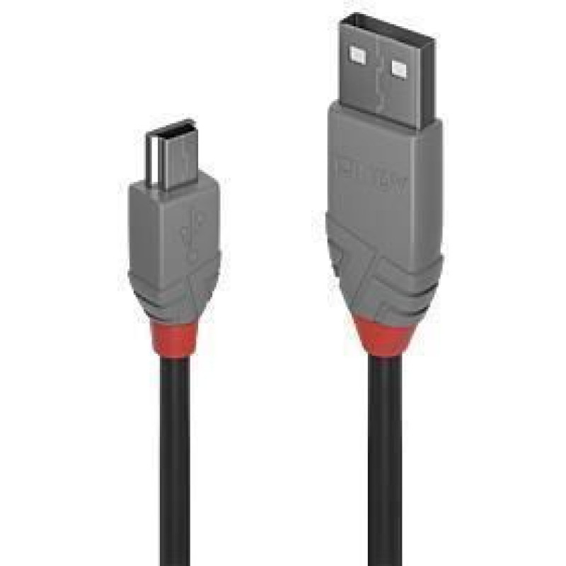 Lindy Kabelis LINDY  CABLE USB2 A TO MINI-B 1M/ANTHRA 36722