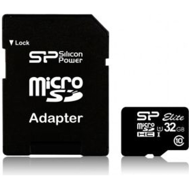 Silicon Power Atmiņas kartes Silicon power  Elite UHS-I 32 GB, MicroSDHC, Flash memory class 10, SD adapter