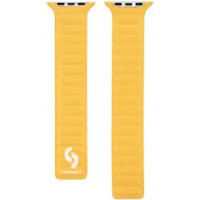 Connect Siksniņa Connect  Watch 42/44/45mm Fine woven twill magnetic chain Watch Straps Yellow