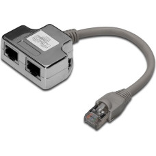 Digitus Parveidotājs Digitus  CAT 5e patch cable adapter, 2x CAT 5e, shielded 	DN-93904 Black, RJ45 socket to RJ45 plug, 0.19 m