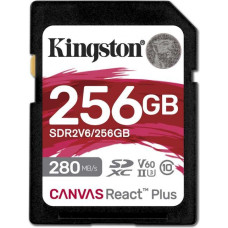 Kingston Atmiņas kartes Kingston  Canvas React Plus | 256 GB | SD | Flash memory class 10