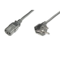 Digitus Kabelis Digitus  Power Cord, Schuko (CEE 7/7) 90ø angled - C13 M/F, H05VV-F3G 0.75qmm 1.8 m, Black
