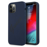 Guess Aizmugurējais vāciņš Guess Apple iPhone 12 Pro Max 6.7'' Vintage Silicone Cover Blue