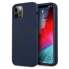 Guess Aizmugurējais vāciņš Guess Apple iPhone 12 Pro Max 6.7'' Vintage Silicone Cover Blue