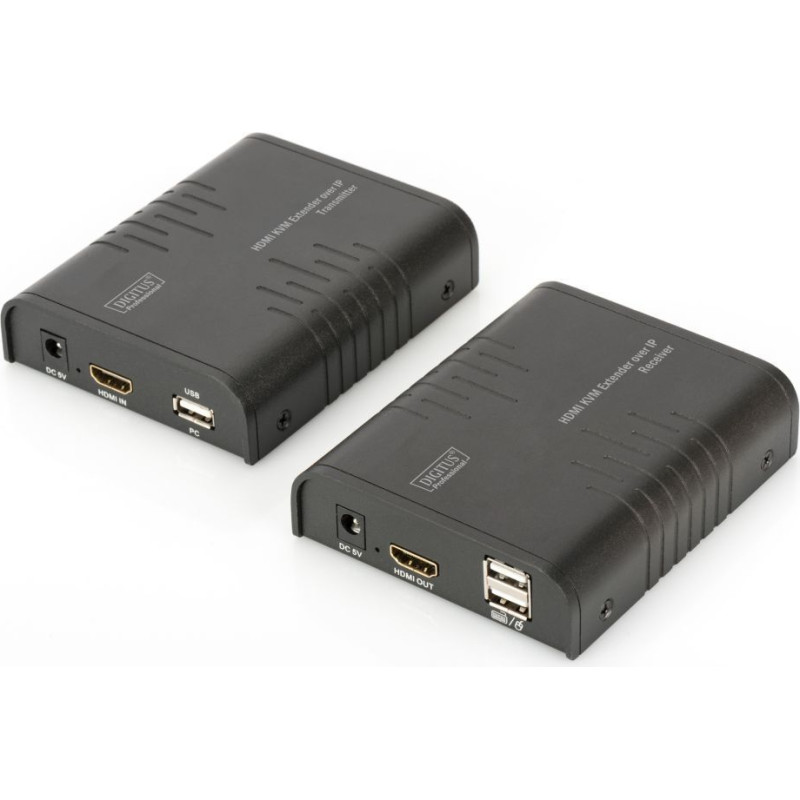 Digitus Parveidotājs Digitus  HDMI KVM Extender over IP, Set DS-55202