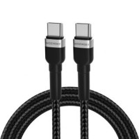 Wozinsky Kabelis Wozinsky  Wozinsky WNBCC1 USB-C / USB-C PD 65W cable 1 m - black