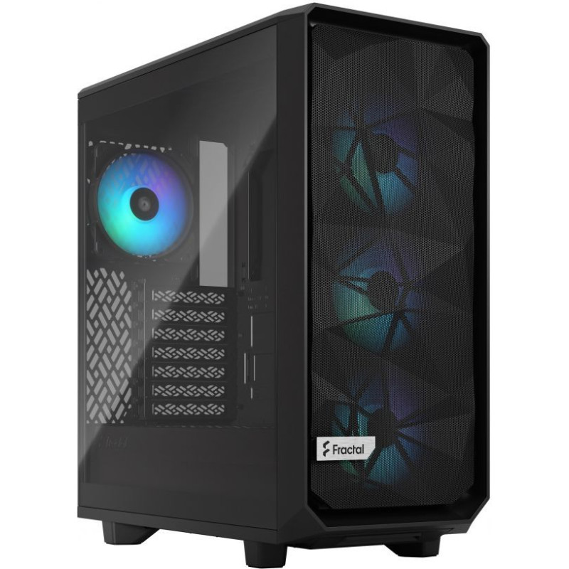 Fractal Design Datoru korpusi Fractal Design  Meshify 2 Compact RGB  Black TG Light Tint, Mid-Tower, Power supply included No