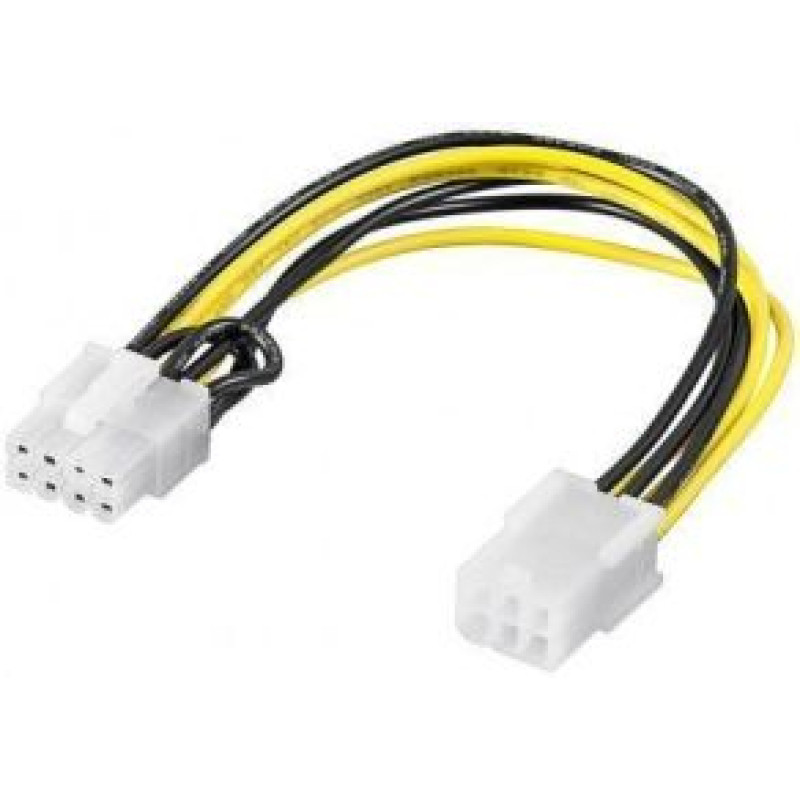 Goobay Kabelis Goobay  93635 Power cable/adapter for PC graphics card; PCI-E/PCI Express; 6-pin to 8-pin, 0.2m