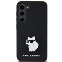 Karl Lagerfeld Aizmugurējais vāciņš Karl Lagerfeld Samsung Galaxy A55 A556 hardcase Silicone Choupette Metal Pin Black
