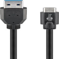 Goobay Kabelis Goobay  Sync&Charge Super Speed USB-C to USB A 3.0 charging cable  67999  Round cable,  USB-C male,  USB 3.0 male (type A), Black, 0.5 m