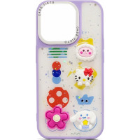 Ilike Aizmugurējais vāciņš iLike Apple iPhone 15 EPOXY CARTOON COVER Purple