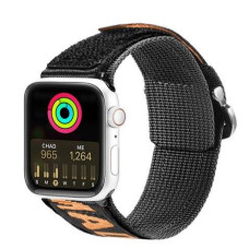 Dux Ducis Siksniņa Dux Ducis  Strap (Outdoor Version) strap for Apple Watch Ultra, SE, 8, 7, 6, 5, 4, 3, 2, 1 (49, 45, 44, 42 mm) nylon Black Orange
