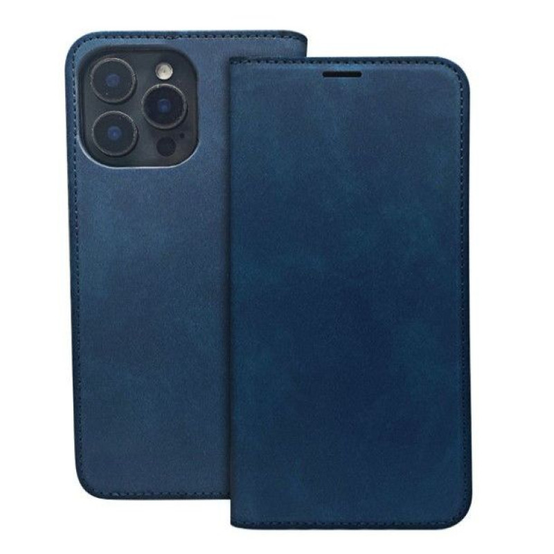 Ilike Atveramie maciņi iLike Samsung Galaxy A34 5G Smart Suede case Navy Blue
