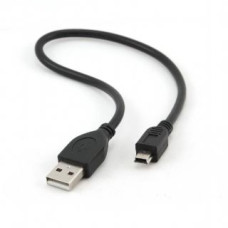 Gembird Kabelis Gembird  CABLE USB2 AM-MINI 30CM BLACK/CCP-USB2-AM5P-1