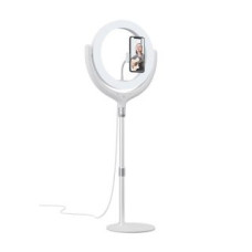 Devia Gredzena turētājs Devia  Phone stand holder with LED lamp 40cm White
