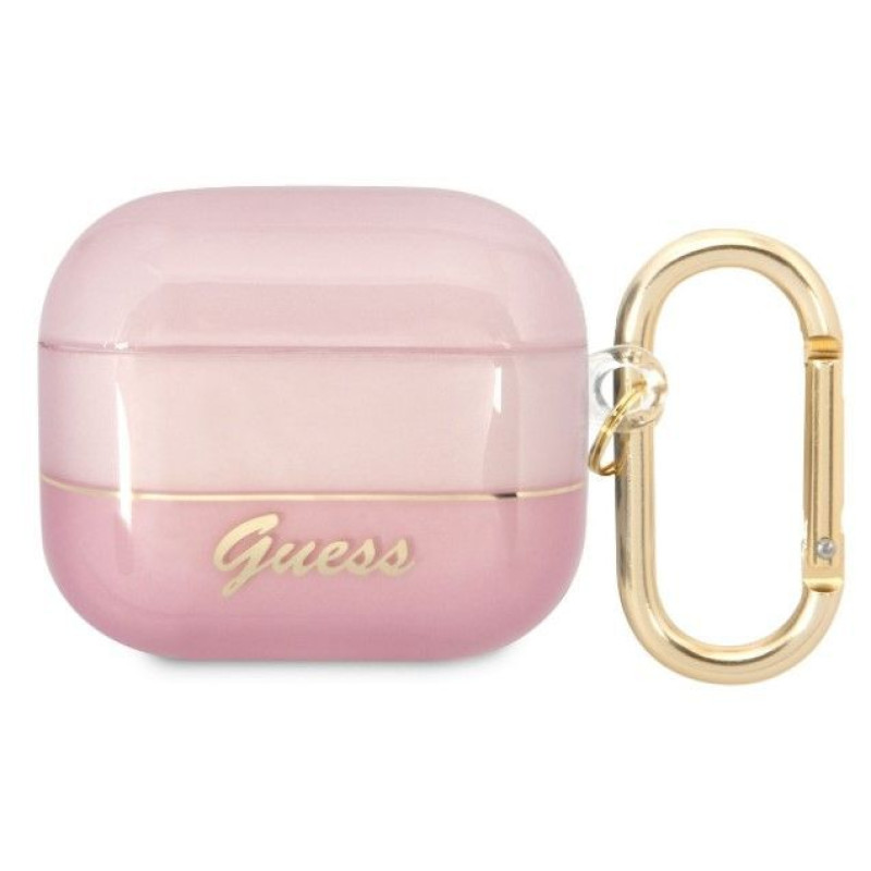 Guess Maciņš austiņām Guess - AirPods 3 Translucent Case Pink