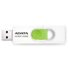 Adata Zibatmiņa ADATA  AUV320 512GB USB Flash Drive, White/Green