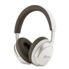 Guess Bezvadu austiņas Guess  PU Leather Script Logo ANC/ENC Wireless Headphone Beige