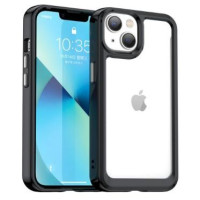 Ilike Aizmugurējais vāciņš iLike Apple iPhone 14 hard cover with a gel frame Transparent Black
