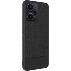 Ilike Aizmugurējais vāciņš iLike Xiaomi Redmi Note 12 / Poco X5 Plastic Leather Back Cover Black