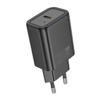 Hoco Adapteris Hoco  N60 Gentle single port PD20W charger(EU) Black