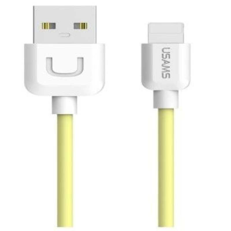 Usams Kabelis USAMS Apple US-SJ097 U-Turn Durable TPE Universal Lightning to USB Data&Fast 2A Charger Cable 1m Yellow